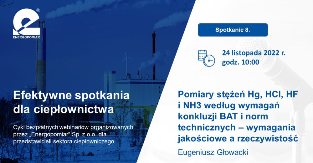 O pomiarach emisji według wymagań konkluzji BAT i norm technicznych na 8. webinarze